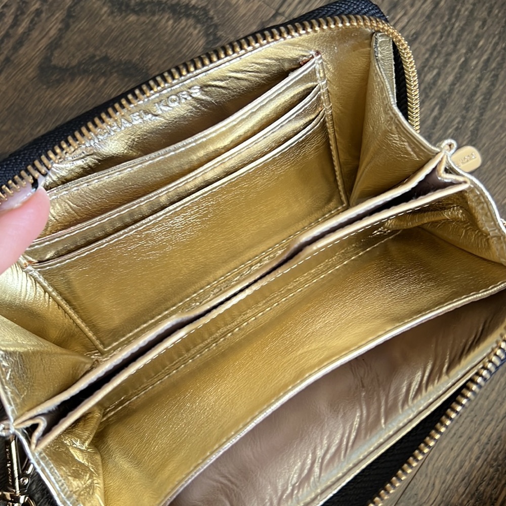 Patent Black Michael Kors Python Wristlet Wallet … - image 3